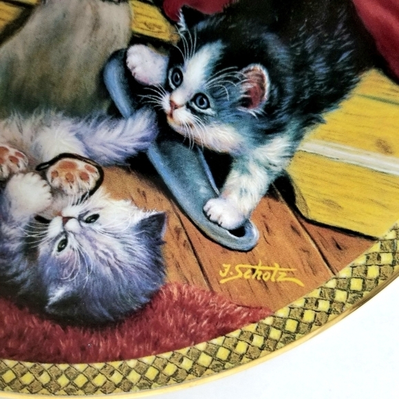 2006 Tender Tails by Jürgen Scholz Cat Collectible Plates , Bradford Exchange - Picture 2 of 3